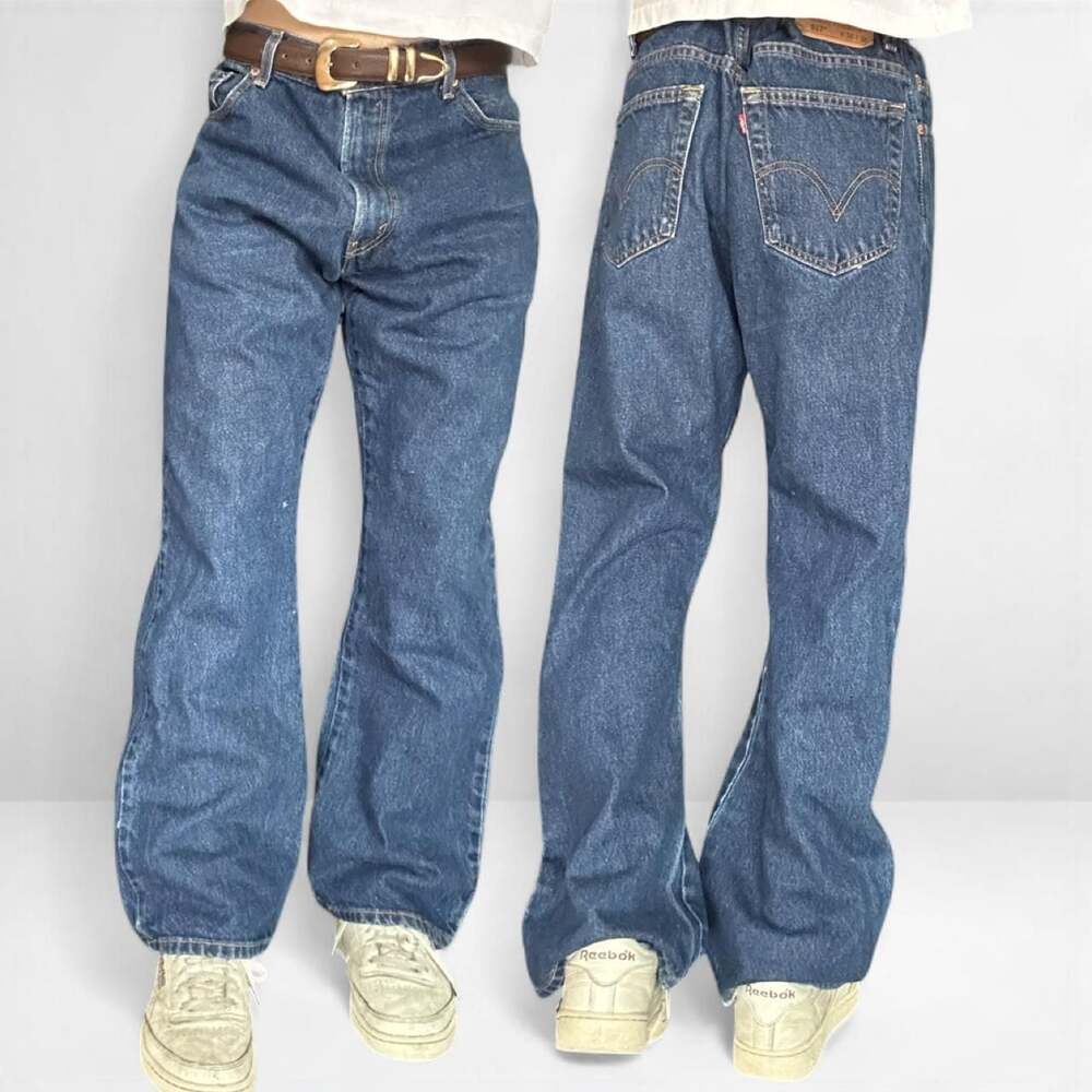 Vintage Levi's 517 Bootcut Jeans Dark Wash Denim 36x30